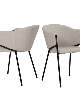 KantoormeubelenPlus Fauteuilset van 2 met structuurstof