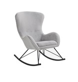SalesFever Schommelstoel in lamsvachtlook lichtgrijs