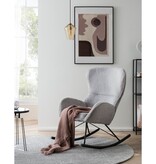 SalesFever Schommelstoel in lamsvachtlook lichtgrijs