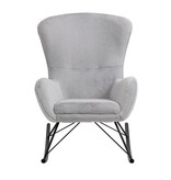 SalesFever Schommelstoel in lamsvachtlook lichtgrijs