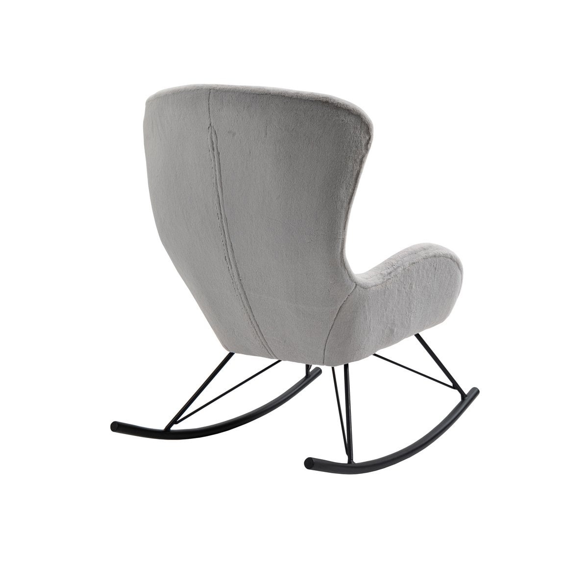 SalesFever Schommelstoel in lamsvachtlook lichtgrijs