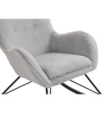 SalesFever Schommelstoel in lamsvachtlook lichtgrijs