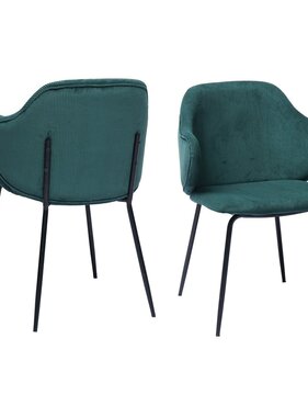 SalesFever Set van 2 fauteuils donkergroen