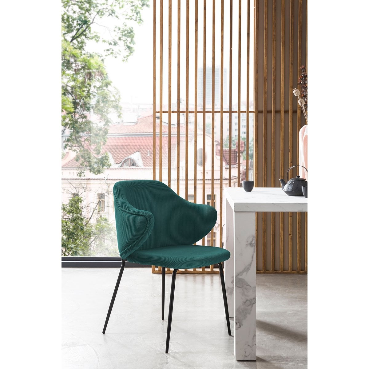 SalesFever Set van 2 fauteuils donkergroen