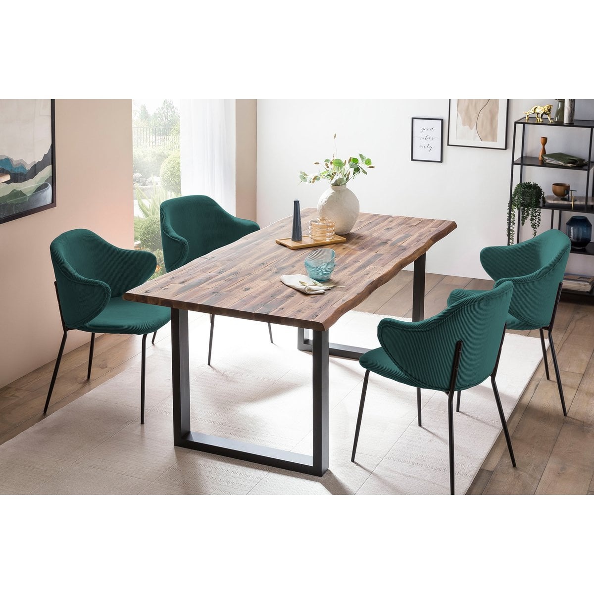 SalesFever Set van 2 fauteuils donkergroen