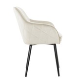 SalesFever Eetkamerstoel crème fluweel