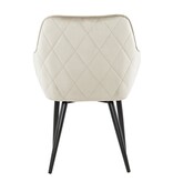 SalesFever Eetkamerstoel crème fluweel