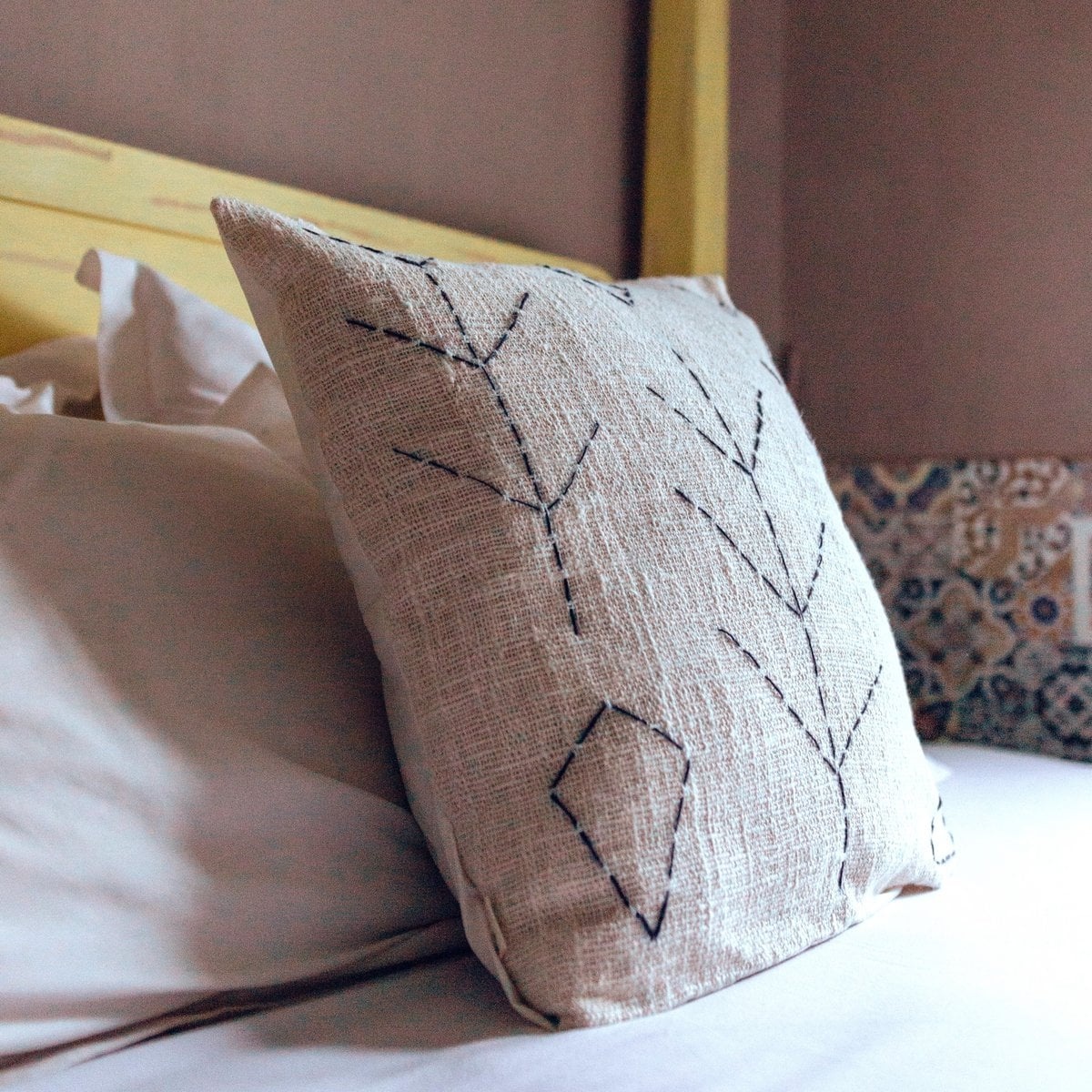 KantoormeubelenPlus Handgeweven kussensloop SERAJA 40x40 of 50x50 cm decoratieve kussenhoes bankkussen van katoen