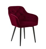 SalesFever Fauteuil rood fluweel