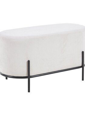 SalesFever Gestoffeerde kruk koordoptiek beige