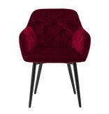 SalesFever Fauteuil rood fluweel