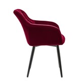 SalesFever Fauteuil rood fluweel