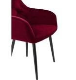 SalesFever Fauteuil rood fluweel