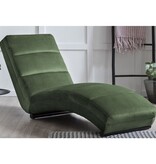 SalesFever Chaise longue bosgroen fluweel
