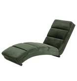 SalesFever Chaise longue bosgroen fluweel