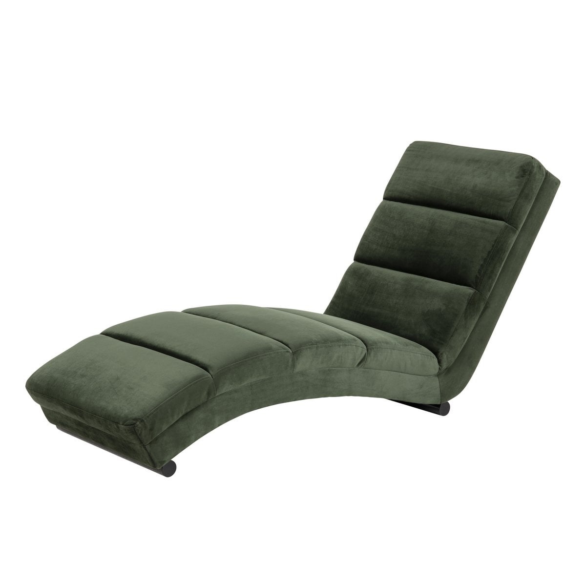 SalesFever Chaise longue bosgroen fluweel