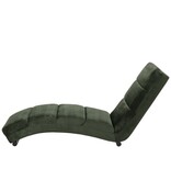 SalesFever Chaise longue bosgroen fluweel
