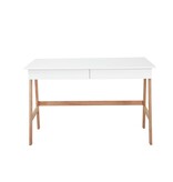 KantoormeubelenPlus Bureau, wit, houten poten