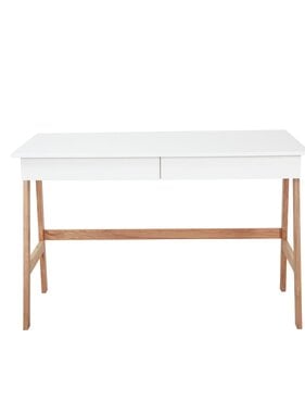 KantoormeubelenPlus Bureau, wit, houten poten