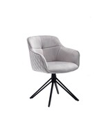 SalesFever Fauteuil met honingraatquilt in lichtgrijs