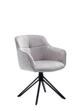 SalesFever Fauteuil met honingraatquilt in lichtgrijs