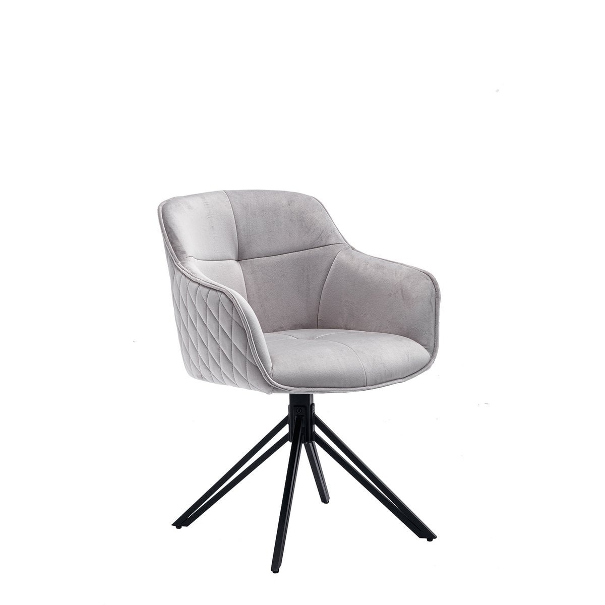 SalesFever Fauteuil met honingraatquilt in lichtgrijs