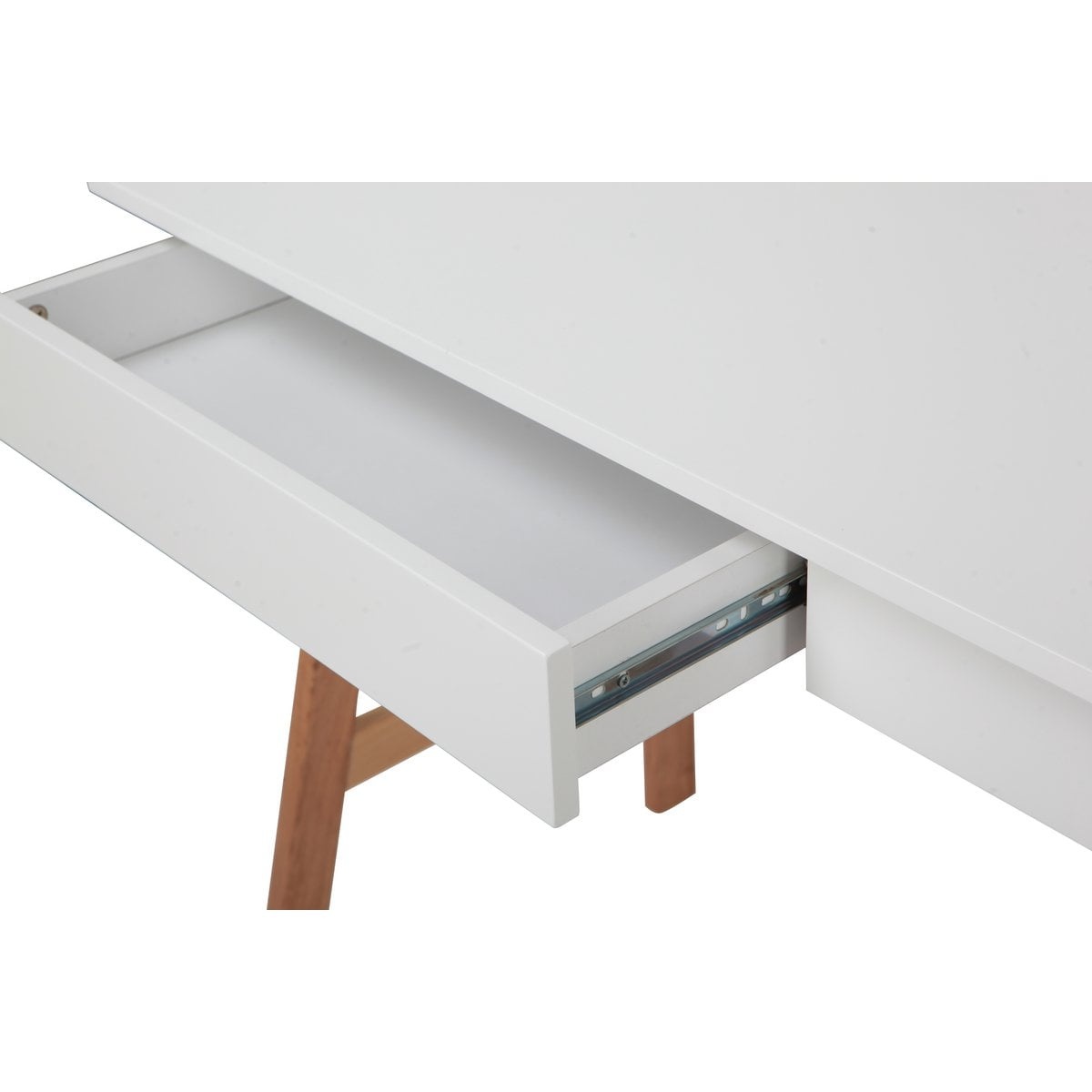 KantoormeubelenPlus Bureau, wit, houten poten