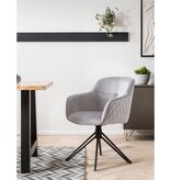 SalesFever Fauteuil met honingraatquilt in lichtgrijs