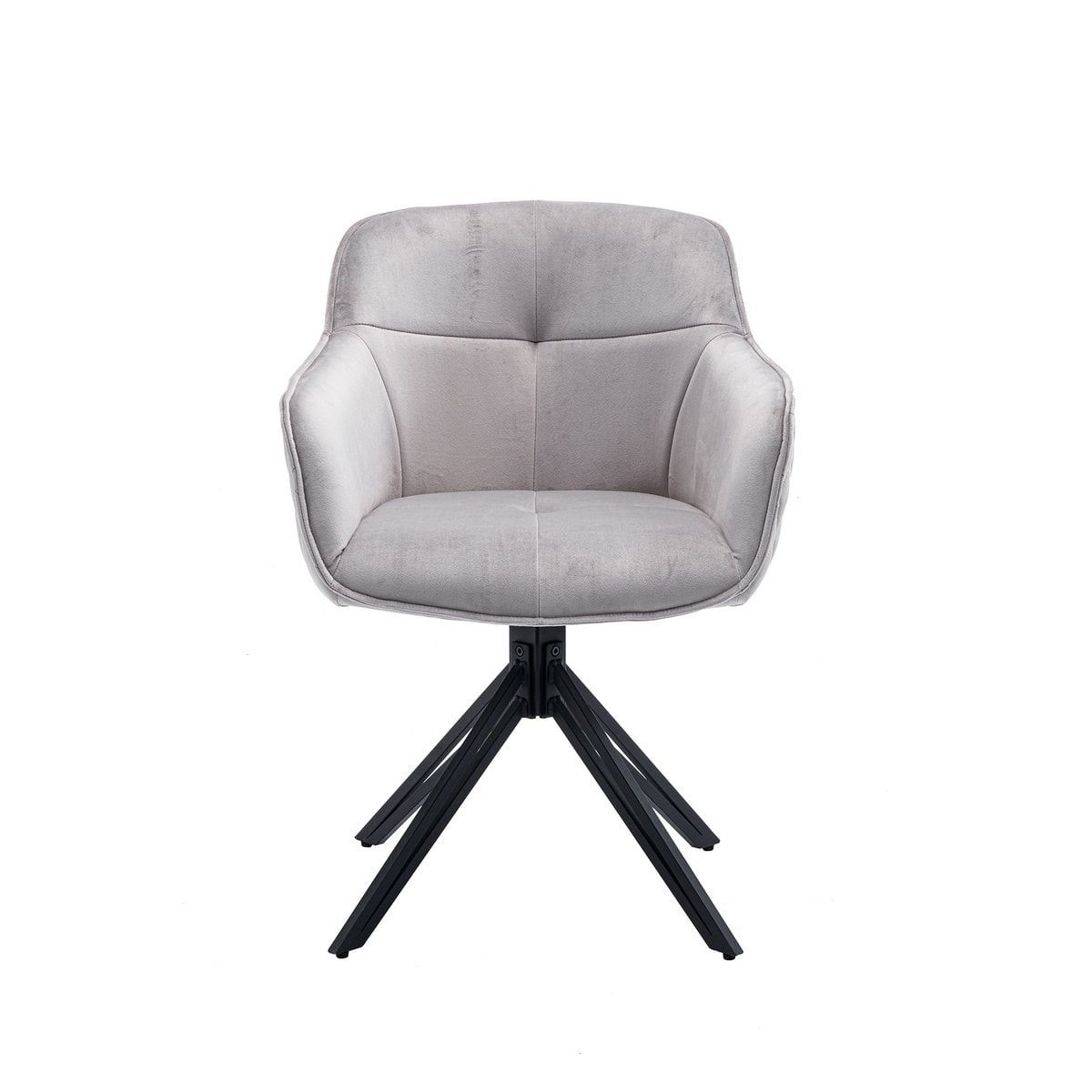 SalesFever Fauteuil met honingraatquilt in lichtgrijs