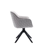 SalesFever Fauteuil met honingraatquilt in lichtgrijs