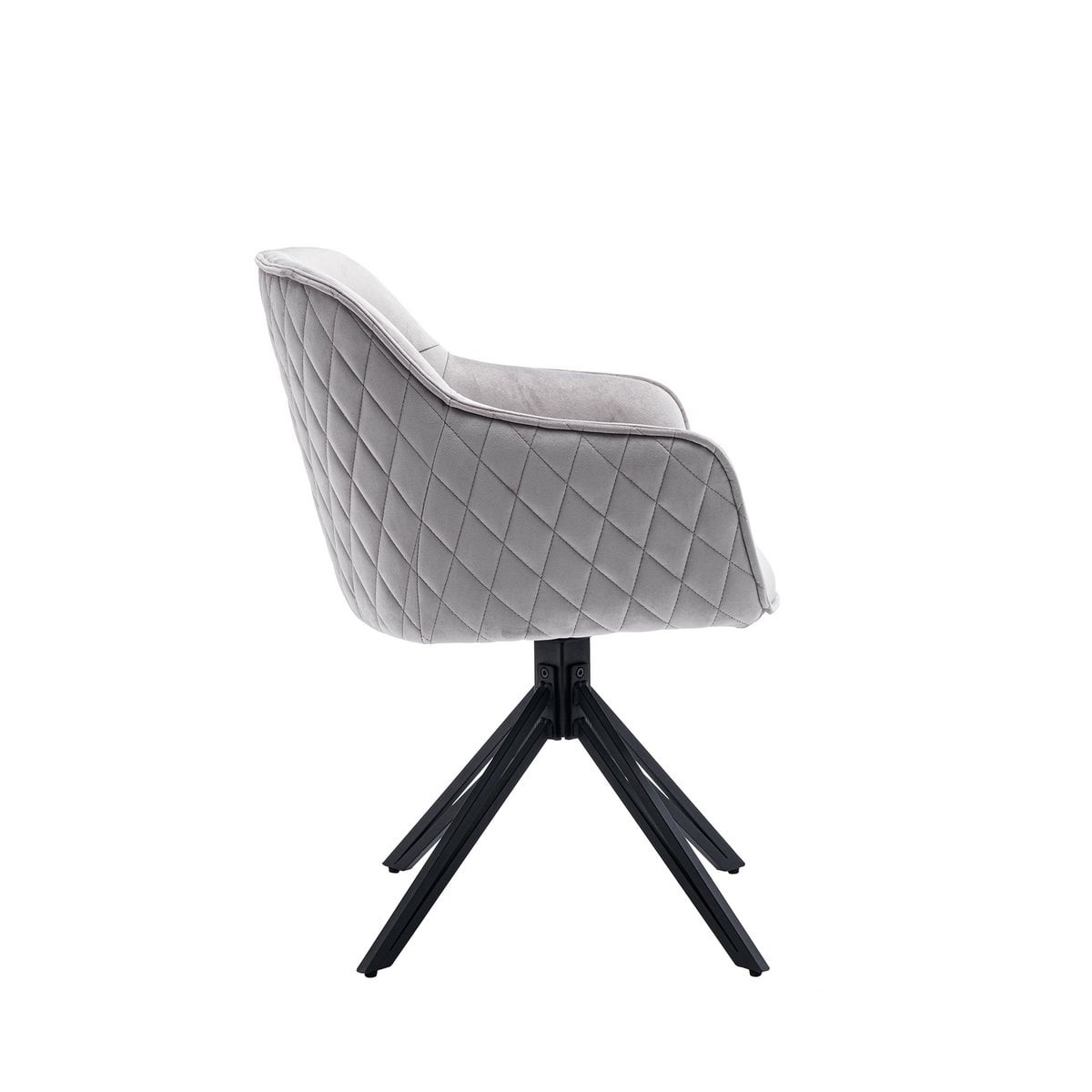 SalesFever Fauteuil met honingraatquilt in lichtgrijs