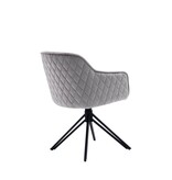 SalesFever Fauteuil met honingraatquilt in lichtgrijs