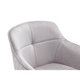 SalesFever Fauteuil met honingraatquilt in lichtgrijs
