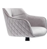 SalesFever Fauteuil met honingraatquilt in lichtgrijs
