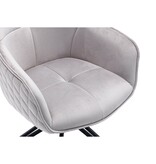 SalesFever Fauteuil met honingraatquilt in lichtgrijs