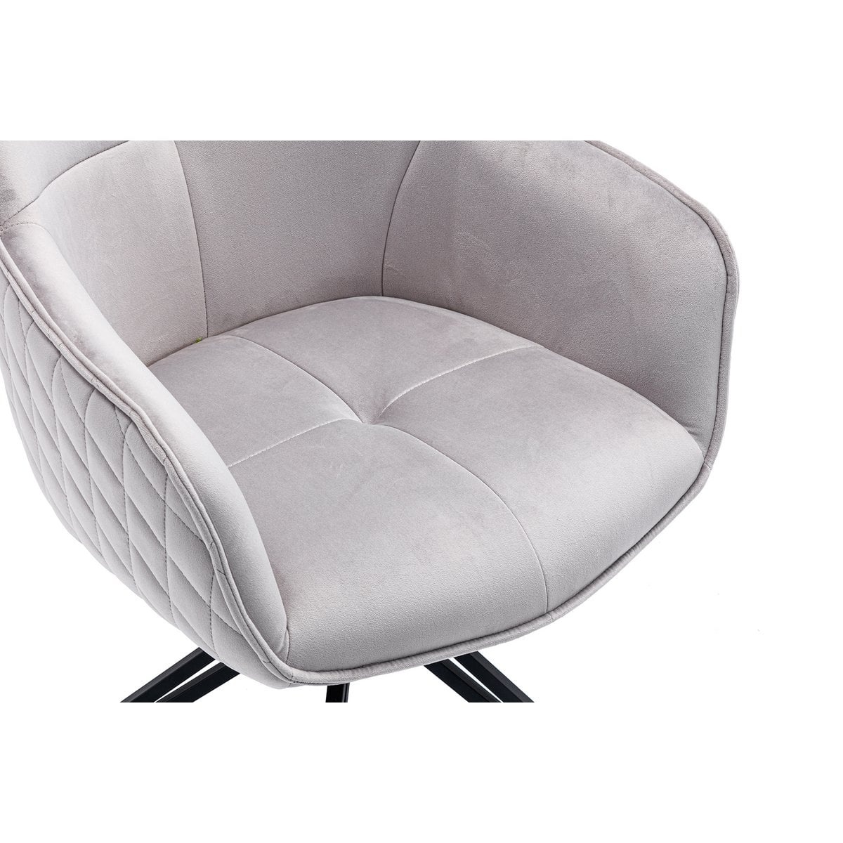 SalesFever Fauteuil met honingraatquilt in lichtgrijs