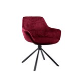 SalesFever Fauteuil met honingraatstiksel in rood fluweel