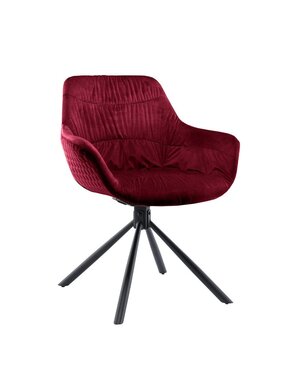 SalesFever Fauteuil met honingraatstiksel in rood fluweel