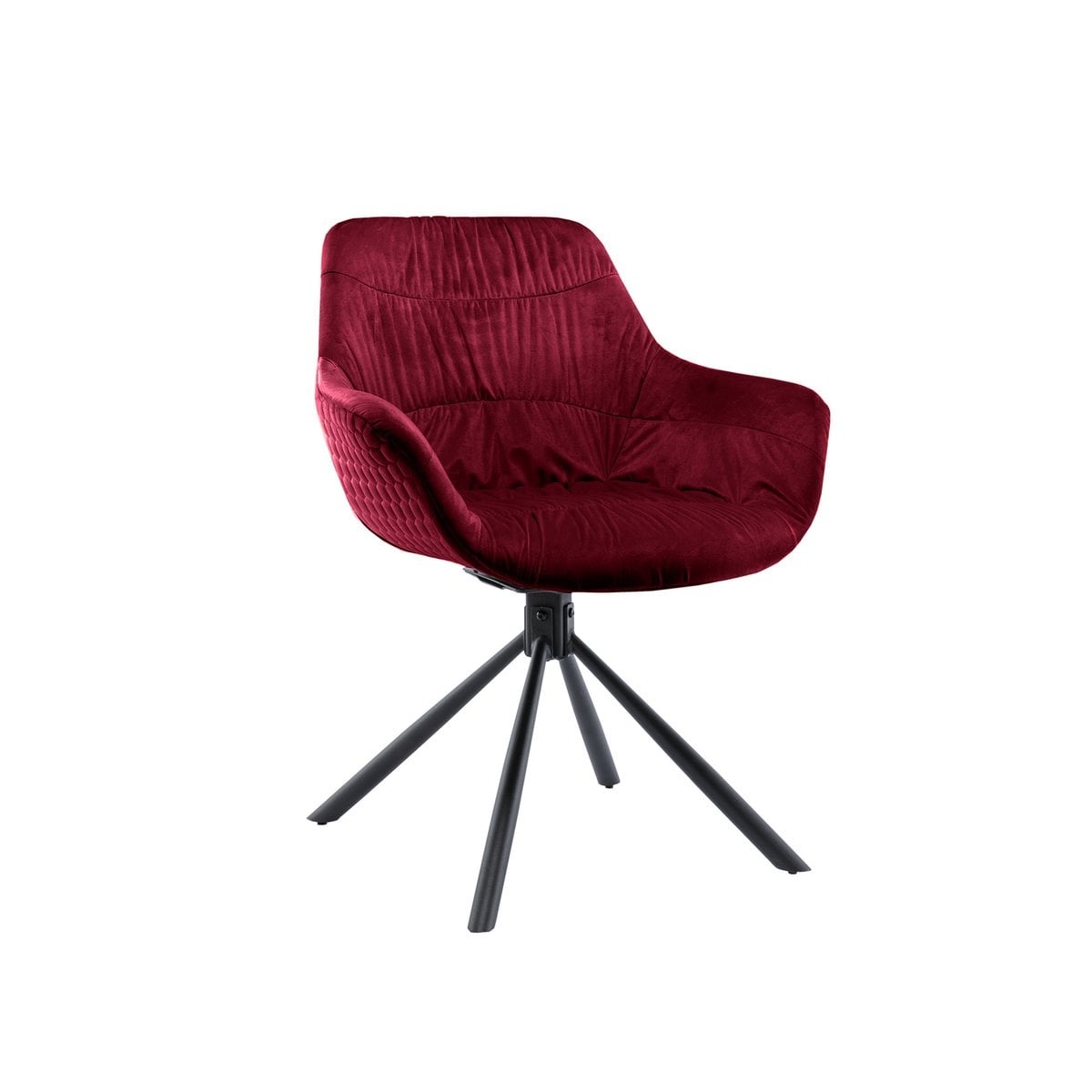 SalesFever Fauteuil met honingraatstiksel in rood fluweel