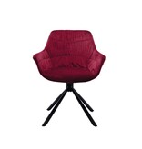 SalesFever Fauteuil met honingraatstiksel in rood fluweel