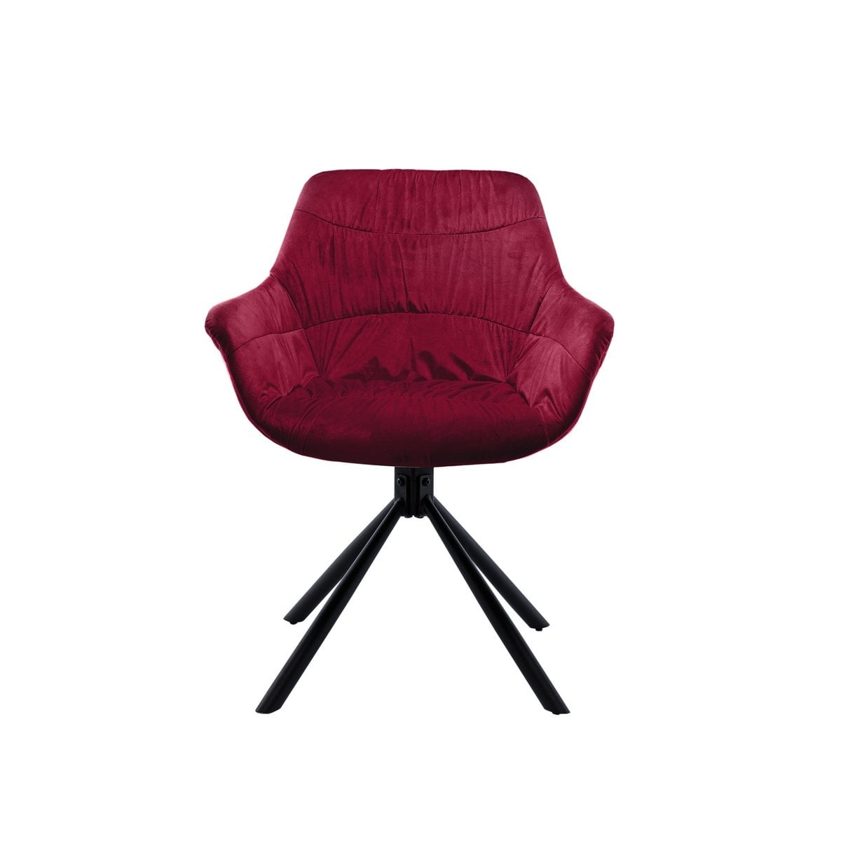 SalesFever Fauteuil met honingraatstiksel in rood fluweel