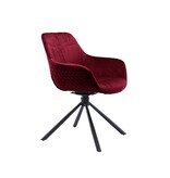 SalesFever Fauteuil met honingraatstiksel in rood fluweel