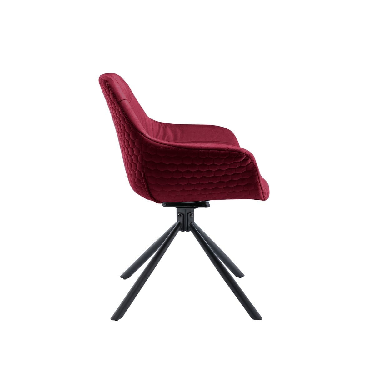 SalesFever Fauteuil met honingraatstiksel in rood fluweel