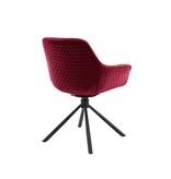 SalesFever Fauteuil met honingraatstiksel in rood fluweel