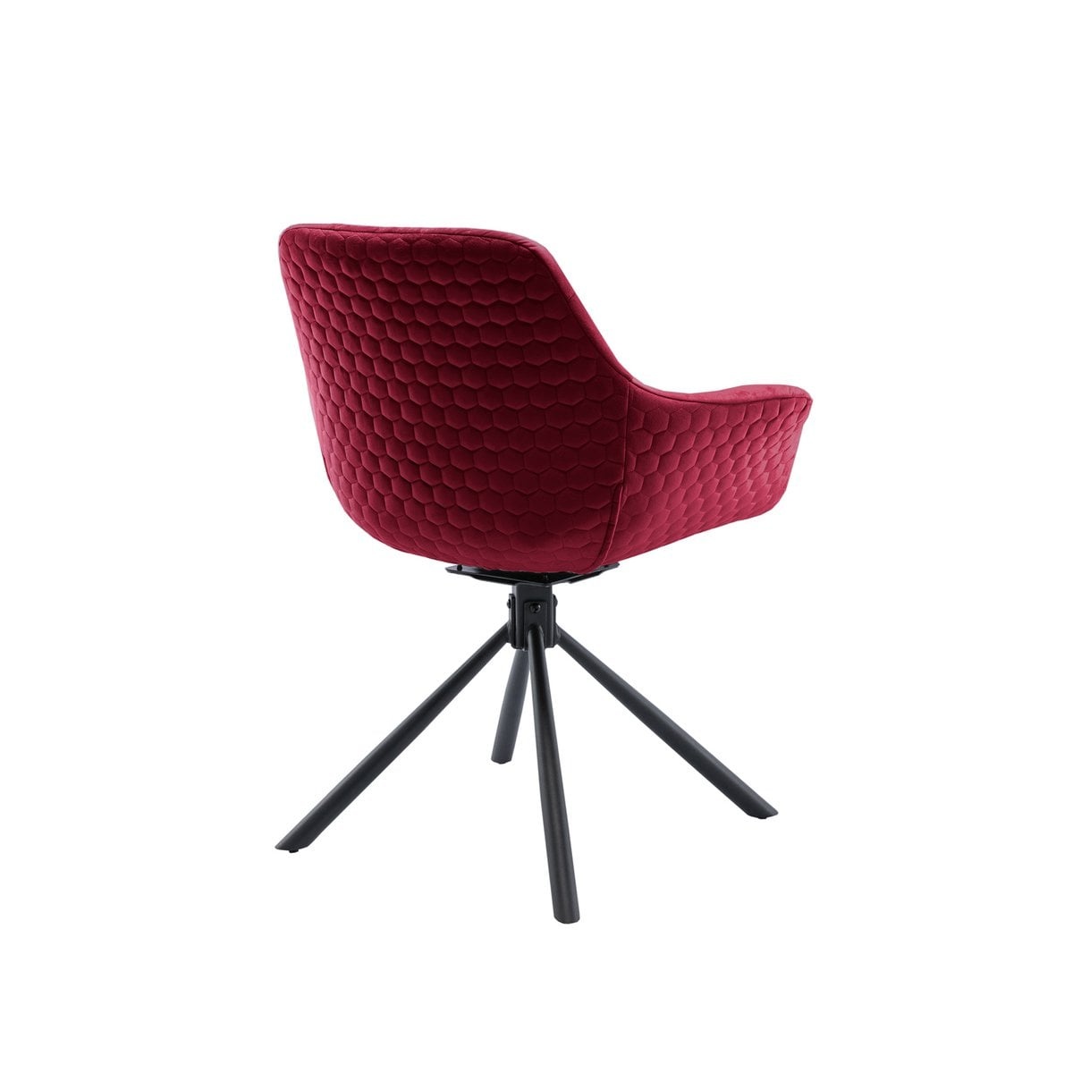 SalesFever Fauteuil met honingraatstiksel in rood fluweel