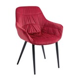 SalesFever Fauteuil met honingraatstiksel in rood fluweel