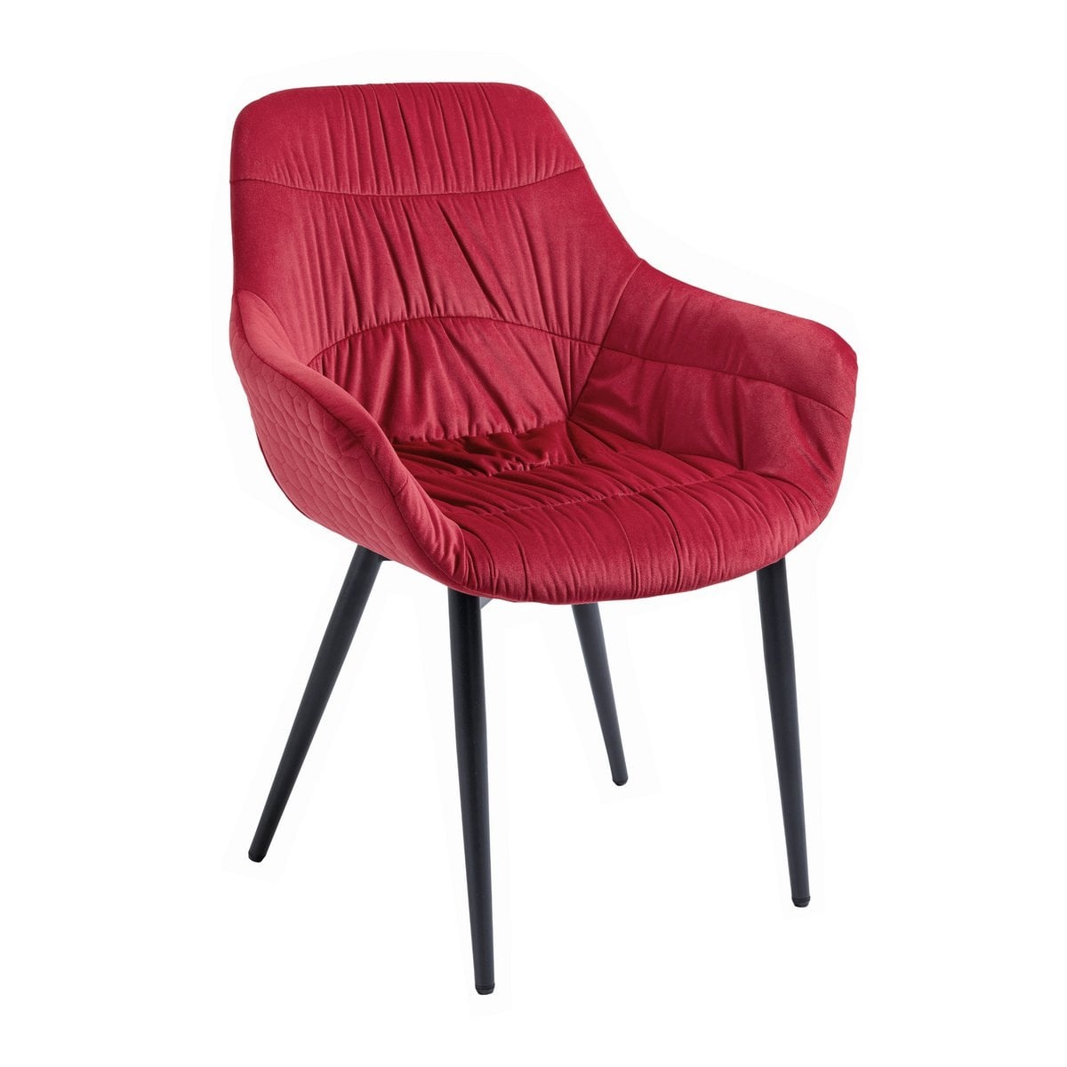 SalesFever Fauteuil met honingraatstiksel in rood fluweel