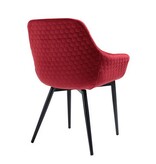 SalesFever Fauteuil met honingraatstiksel in rood fluweel