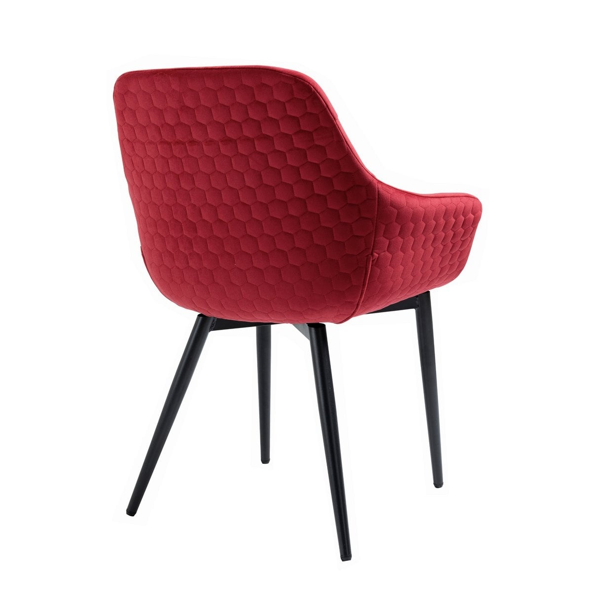 SalesFever Fauteuil met honingraatstiksel in rood fluweel