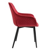 SalesFever Fauteuil met honingraatstiksel in rood fluweel